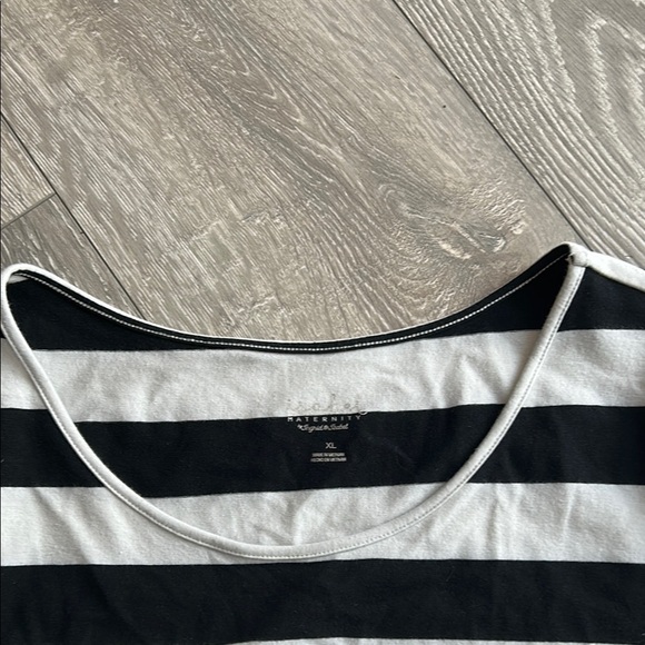 Maternity Striped Black and White Women's Dress - Picture 6 of 9